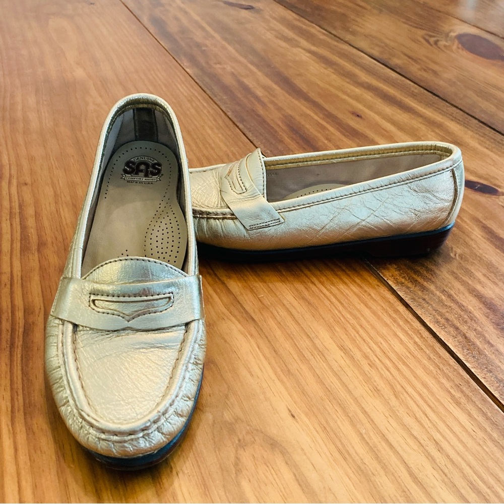SAS Wink Leather Slip On Comfort Loafers